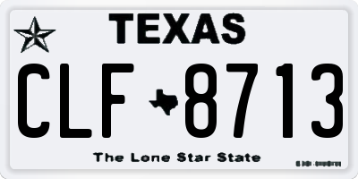 TX license plate CLF8713