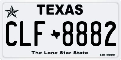 TX license plate CLF8882