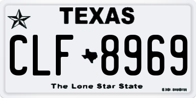 TX license plate CLF8969