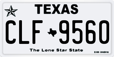 TX license plate CLF9560
