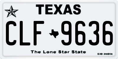 TX license plate CLF9636