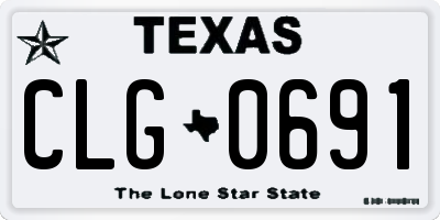 TX license plate CLG0691