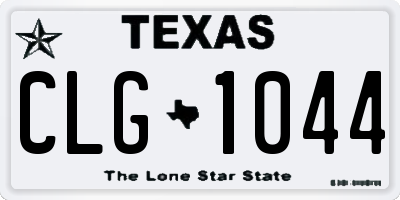 TX license plate CLG1044