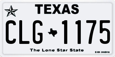 TX license plate CLG1175