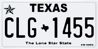 TX license plate CLG1455