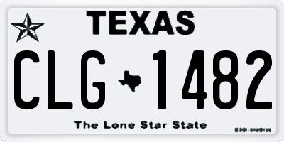 TX license plate CLG1482