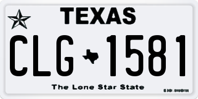 TX license plate CLG1581