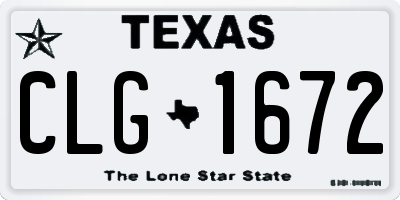TX license plate CLG1672