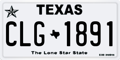 TX license plate CLG1891