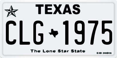 TX license plate CLG1975