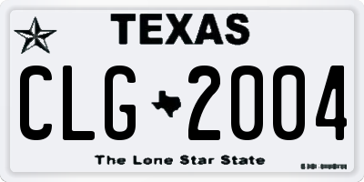 TX license plate CLG2004