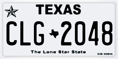 TX license plate CLG2048