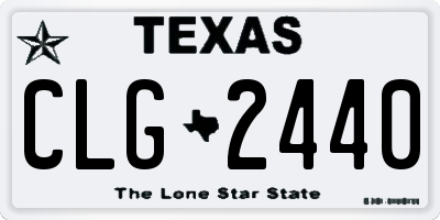 TX license plate CLG2440