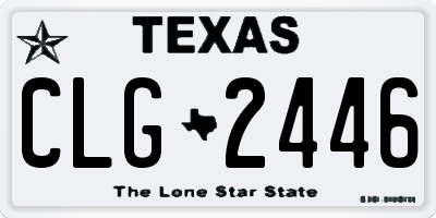 TX license plate CLG2446