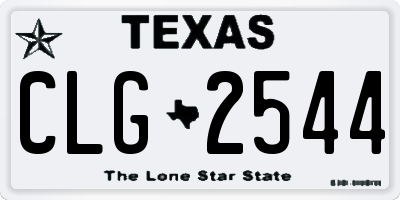 TX license plate CLG2544