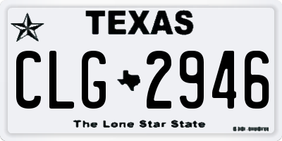 TX license plate CLG2946