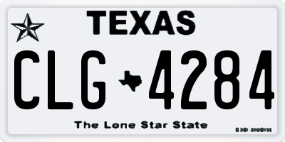 TX license plate CLG4284
