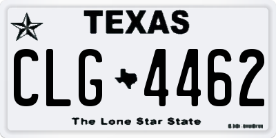 TX license plate CLG4462