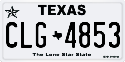 TX license plate CLG4853