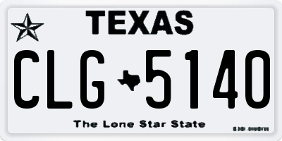 TX license plate CLG5140