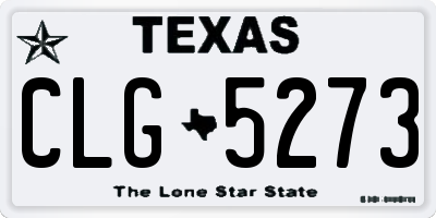TX license plate CLG5273