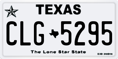 TX license plate CLG5295