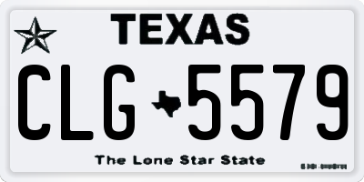 TX license plate CLG5579