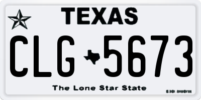 TX license plate CLG5673