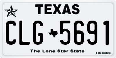 TX license plate CLG5691