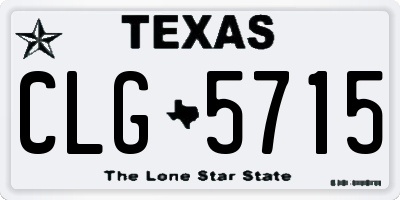 TX license plate CLG5715