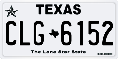 TX license plate CLG6152