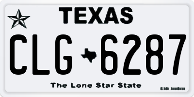 TX license plate CLG6287