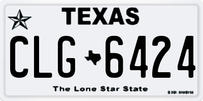 TX license plate CLG6424
