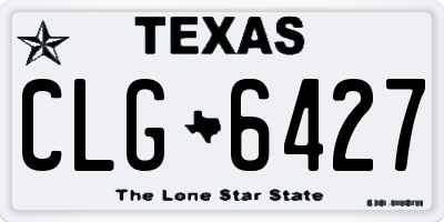 TX license plate CLG6427