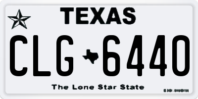 TX license plate CLG6440