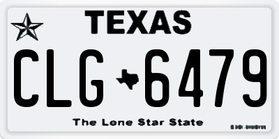 TX license plate CLG6479