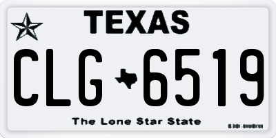 TX license plate CLG6519