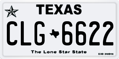 TX license plate CLG6622