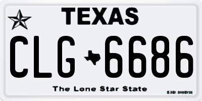 TX license plate CLG6686