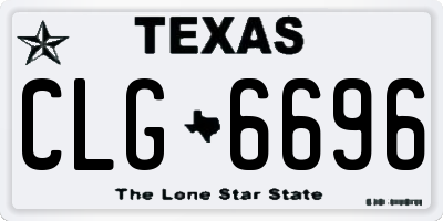 TX license plate CLG6696