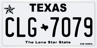 TX license plate CLG7079