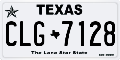 TX license plate CLG7128