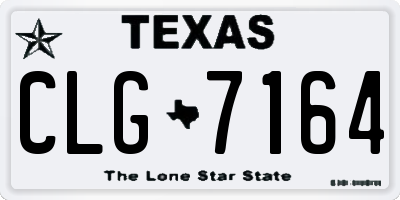 TX license plate CLG7164