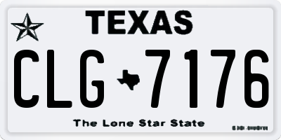 TX license plate CLG7176