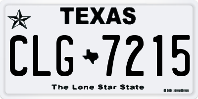 TX license plate CLG7215