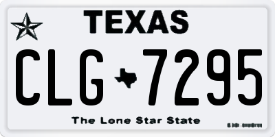 TX license plate CLG7295