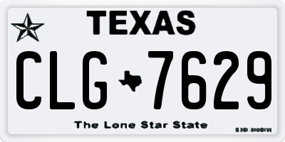 TX license plate CLG7629