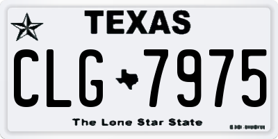 TX license plate CLG7975