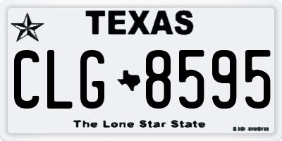 TX license plate CLG8595