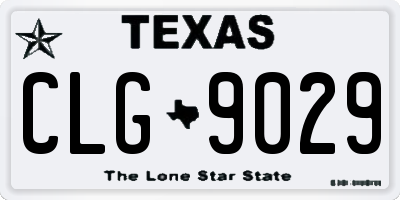 TX license plate CLG9029